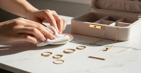 How to care for anti-tarnish 18K gold plated jewellery — jewellery care tips by YUBIRAA