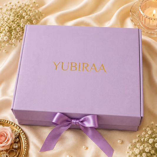 Lavender YUBIRAA hamper without Rakhi artwork