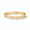 yubiraa anti tarnish Gold plated link  bracelet on a white background