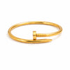 YUBIRAA Classic Gold Nail Bracelet with open nail design on white background